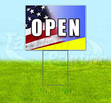 TampaPrinting Open Yard Sign 18" x 24" with Metal Step Stake