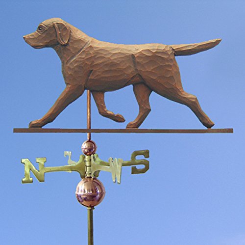 Chocolate Lab Retriever Hand Carved & Painted Weathervane 22 Inch