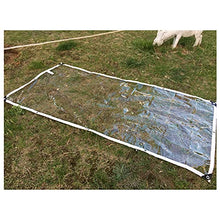 ZHANGQINGXIU Transparent Tarpaulin, Waterproof Weather Resistant PVC Curtain Panel with Grommets, Outdoor Canopy Garden Furniture Covers, 48 Sizes (Color : Clear, Size : 4x6m)