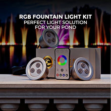 SUPERIOR POND Fountain Color Changing Light Kit 3X RGB 9-Watt Fixtures