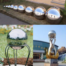 LXBAMKEA Stainless Steel Gazing Ball, Mirror Reflective Balls, Outdoor Home Garden Yard Lawn Party Seamless Sphere, Reflection Beautiful View Christmas Hollow Out Ornament Ball (Color : Silver, Size