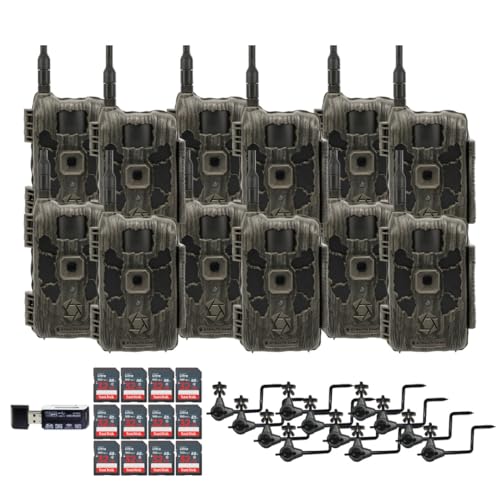 Stealth Cam 40MP Deceptor Max Cellular Trail Camera Bundle with Economy Holders and Accessories