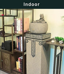 ARCVOX Asian Zen Pagoda Pedestal Stand Pillar, Polyurethane Antique Stone Columns, Pedestal Stand Holder Indoor Outdoor, Landscape Prop Scene Layout (Size : Size XL)