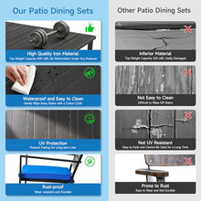 7 Piece Outdoor Dining Set with 6 Dining Chairs for Deck Garden Poolside