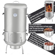 Vertical Charcoal Smoker Grill,Barrel Charcoal Grills 40cm Diameter