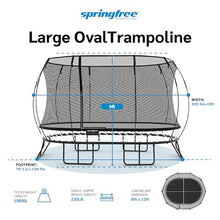 Springfree Large Oval Trampoline 8x13 ft Black