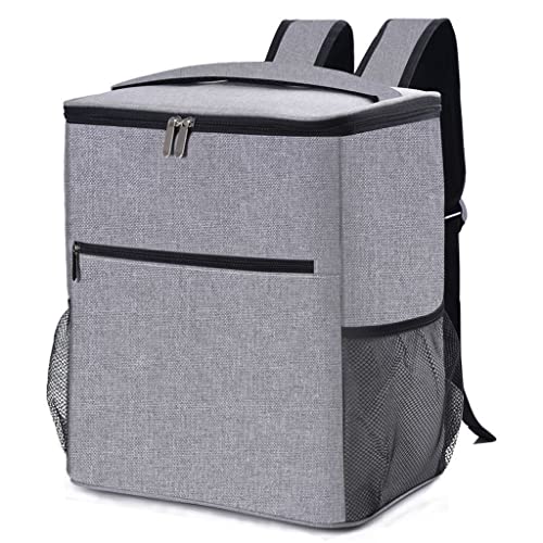 Capacity Ice Bag Cooler Backpack Portable Thermal Bag Men Women Refrigerator Picnic Waterproof Food and Beet Storge Bag (Color : Gray Size : 36.5cm)