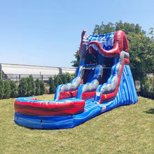 JumpOrange 15’ Ocean Battle Tall Water Slide with Detachable Deep Pool, Big Kids and Adults, Commercial Grade, Outdoor Backyard Water Park, Indoor Use, Summer Fun, Blow Up Inflatable (with Blower)
