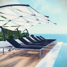 Pemberly Row Aluminum Patio Chaise Lounge Set of 6 Navy