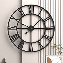CUTPOIY Wall Clock,Outdoor Clock,Garden Clock,Large Metal Wall Clock Industrial Outdoor Waterproof Wall Art Clocks, European Retro Clock with Large Roman Numerals, Silent Battery O(Red-31.5inch)