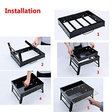 AFPSDLFJDLS Foldable BBQ Grills Patio Barbecue Charcoal Grill Stove Stainless Steel Outdoor Camping Picnic Accessories Tools