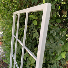 Classic Metal Garden Trellis, White, with 12" Ground Stake, Plant Trellis, All Aluminum, Handmade, 65" x 27", Garden Decor