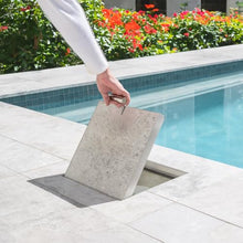 HIDE Pool Skimmer Cover Kit - 12" Luxury Hidden Skimmer Lid (2.5" Inlay Depth)