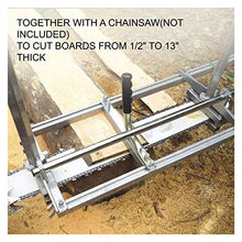 USZWBY 48"-Chainsaw-Mill-Planking-Milling-Machine-Rail-Mill-Guide-System-Kit-Chain-Saw-Accessory-Woodworking-Log-Cutting-Tools
