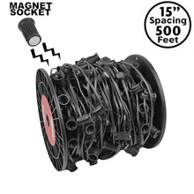 Novelty Lights C9 Light Spool, 500 Feet Magnetic Holiday Light String