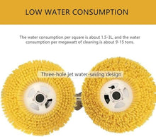 CCChosmo Electric Solar Panel Cleaning Brush Dual Head, Telescopic Rod PV Panel Wash Cleaning Machine, Double Head Equipment Solar Cleaner Robot,Electric Water Fed Pole Kit (Gpaa5.5m)