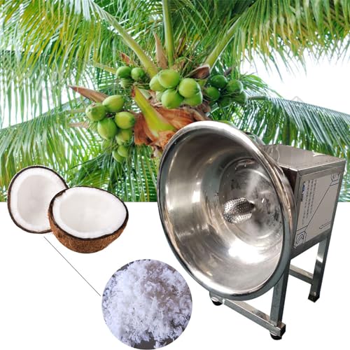 NUHSLF Coconut Grater Scraper Shredder, Electric Commercial Coconut Extracting Machine with Stainless Steel Drill Bit, 60-70Pcs/H Productivity, Uniform Thickness and No was