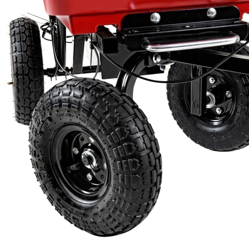 Kaimei Electric Wheelbarrow Utility Cart 264 lbs Capacity Black+Red