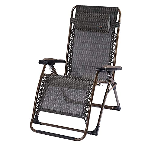 Renovation House Chairs Zero Gravity Chair Large Portable Patio Recliners Adjustable Folding Chair with Cup Holder for Poolside Outdoor Yard Beach Durable (Color : 1002)