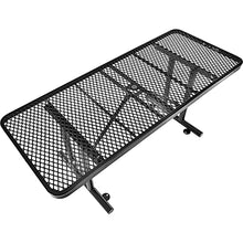 Global Industrial 6' Rectangular Expanded Metal Outdoor Table, Black