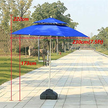EUQKKWLOY 7.5Ft/9Ft Double Top Outdoor Patio Umbrella - UV & Water-Resistant Beach/Garden Parasol Round Market Umbrella with Base for Sun Protection & Poolside Relaxation