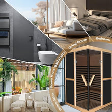 ToTibuy Infrared Sauna 2-Person APP Control Wood Color