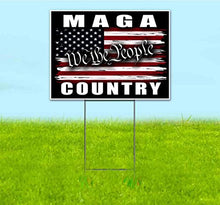 We The People MAGA Country (18" x 24") Yard Sign, Quantity Discounts, Multi-Packs, Includes Metal Step Stake, Bandit, Lawn Sign, Advertising, USA | Trump, Republican, Political, Politics