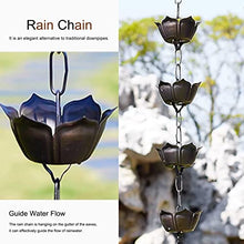 WKNHHL Rain Chain, for Villa Yard Gutter Downspout, Copper, Outdoor Eaves Drainage Rain Collector Chain, Decorative Chime,150cm (5ft)