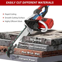 Suyaoquant Electric Concrete Chain Saw | Handheld Chainsaw Wall Cutter | with Water Fed Dust Suppression | with 2 Chains/2 Guide Bar | for Concrete, Granite, Masonry Design for Indoor/Outdoor Use