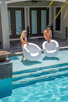 REZVANI FURNITURE STUDIO Tenjam Moon Chair Set of Two for Pool Lounge in Made-to-Order Colors