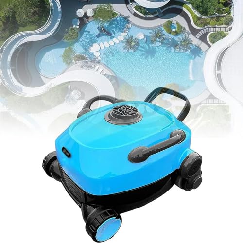 WZUOPG Robotic Pool Cleaners Without Rope, Automatic Pool Vacuum Cleaner, Intelligent Route Planning, Wall Climbing, Strong Attraction, Fast Charging, Very Suitable for Swimming Pools