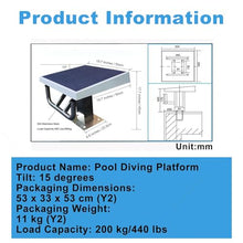 DLYZAYE Diving Board Platform for Swimming Training and Competition, Stainless Steel Pool Starting Block with Fittings for Indoor and Outdoor Use