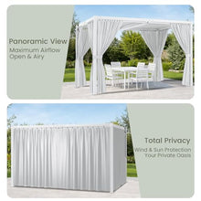ADRERIC Louvered Pergola 10'x13' Outdoor Pergola with Roof, Heavy Duty Aluminum Frame & Waterproof Curtains, Hardtop Gazebo with Adjustable Louvers for Patio, Deck and Backyard, White