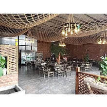 Hemp Rope Ceiling Decorative Net,Natural Jute Decoration Nets for Indoor & Outdoor Garden Balcony,Versatile Treehouse Netting for Child Playground,Durable Wall(Size:4M×9M(13.1FT×29.5FT),Color:Jute)