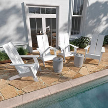 Taylor & Logan Brady Dual Slat Poly Resin Adirondack Chair Set of 4 White
