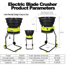 Electric Leaf Crusher,Portable High-Power Leaf Shredder Powercord-10m