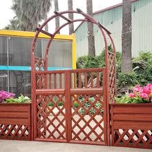 Garden Arch, Metal Arbor Trellis with Door, Outdoor Wedding Archway for Ceremony, Party, Backyard Decoration Climbing Plants, Flowers (Color : Yellow, Size : 150cm/59.1in)