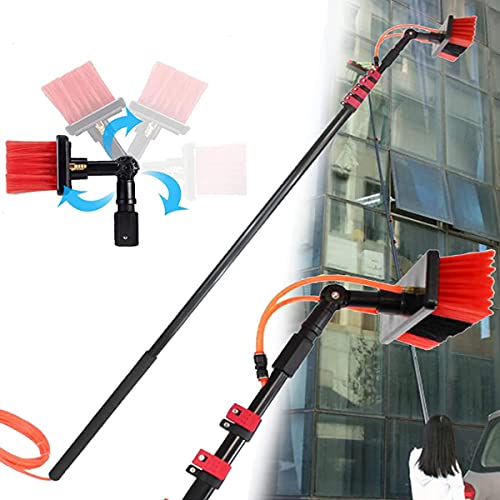 Solar Photovoltaic Panel Cleaning Water Spray Brush, Professional High-Altitude Window Glass Cleaning Tool, 4.5-12m Washing Set Equipment Extension Pole for Cars Caravan,12FT/3.6M
