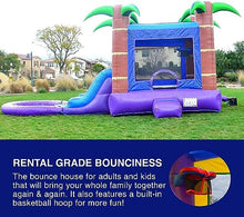HERO KIDDO Enchanted Forest Bounce House Water Slide with Pool