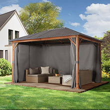 TOOLPORT 10x13 ft Hardtop Gazebo Steel Roof, Gray