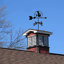 Weather Vane Metal Weathervane Weathervane Iron Weather Vane with Animal Silhouette Roof Mount Wind Direction Indicator Tool Outdoor Farm Scene Garden Stake Weather Vane Measuring Tool