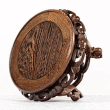 QUANGJN Pcs Plants Saucers Mahogany Flower Table Flower Stand Base Flower Pot Vase Buddha Statue Crafts Ornament Base Solid Wood Tray Plant Pot Saucers,