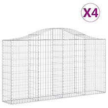Arched Gabion Baskets 4 pcs Galvanized Iron White Black Other