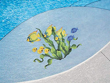 Artistry in Mosaics Ceramic Swimming Pool Mosaic Fish Group in Seagrass (35" x 48")