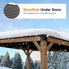 Modern Shade Wood Grill Gazebo 12' x 16' with Sloped Galvanized Steel Roof