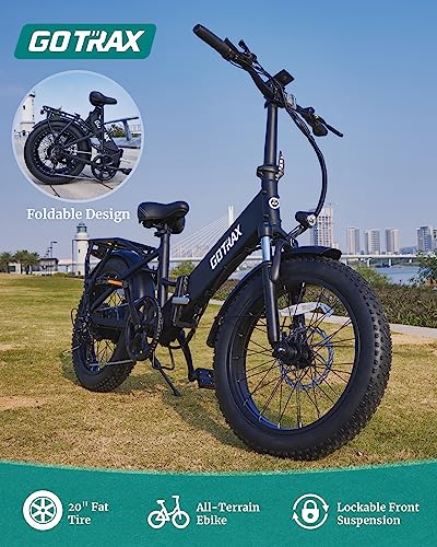 Gotrax F2 20" Folding Electric Bike Black Large