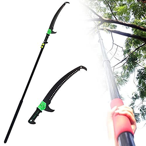 Telescopic Pole Saw,with Hook Professional Telescopic Pruning Saw,Telescopic Pole Saw with Extendabl Handle for High Altitude Branch Pruning,Garden Hedge Trimmer,7.2M/24FT