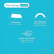 18'×52" Above Ground Rectangular Frame Swimming Pool Set w/Pump & Canopy