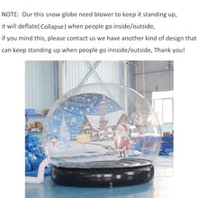 SAYOK Inflatable Christmas Decoration Snow Globe Tent with Blower and Pump, 9.84ft Black Bottom