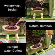 GenSDH Natural Bamboo Fountain with Pump, Water Features Outdoor Patio, Bamboo Water Fountains, Garden Fountains Outdoor, for Indoor Pond Fish Tanks Flower Pots, 100Cm,100cm